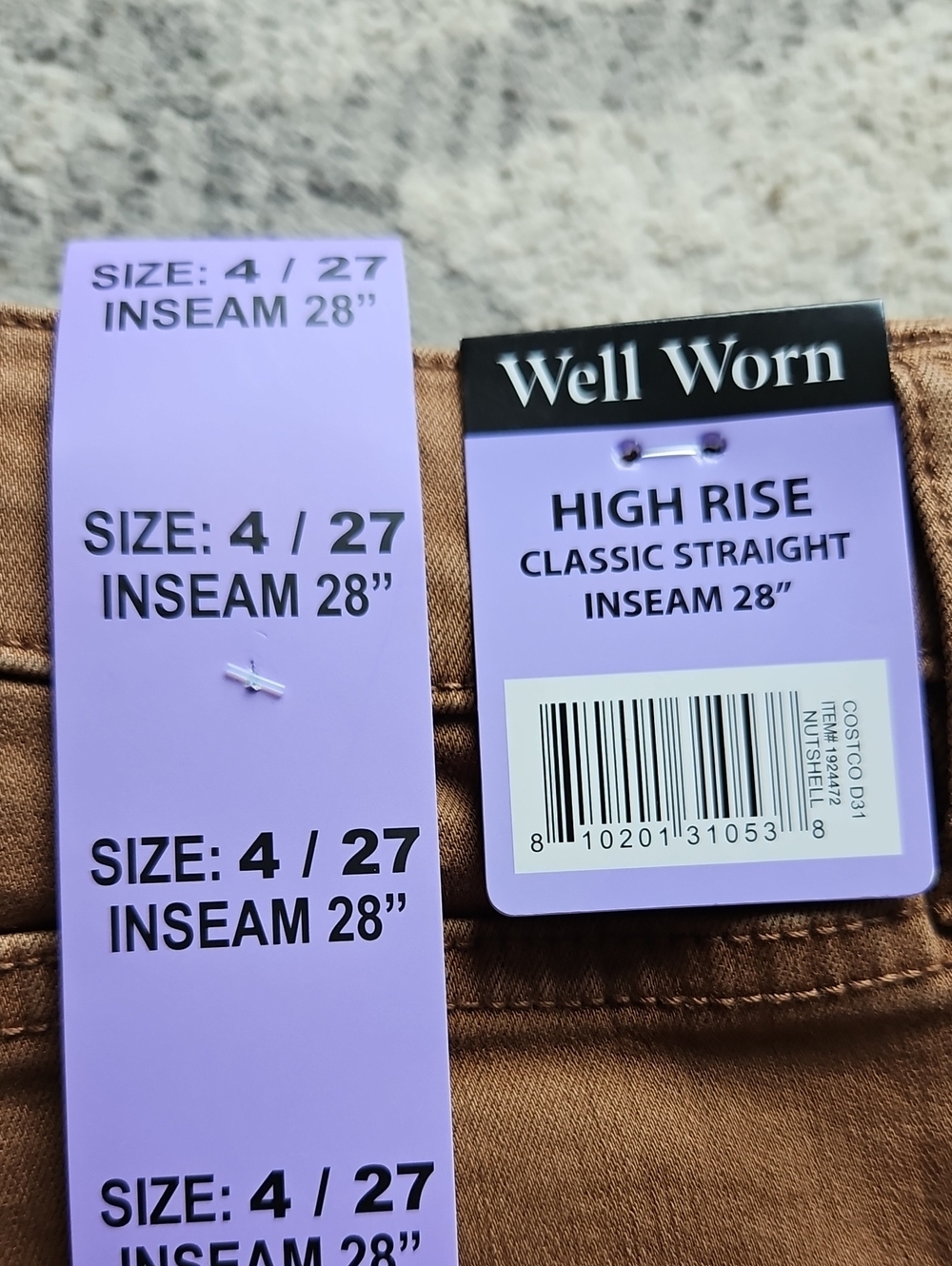 NEW! Well Worn Brown High Rise Classic Straight Jeans Multiple Sizes - Picture 5 of 11